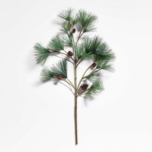 Crate and Barrel Faux Pine Needle Stem with Pinecones